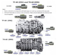 09G TF60SN TR60SN 09G Transmission solenoid Kit for 09G325039A